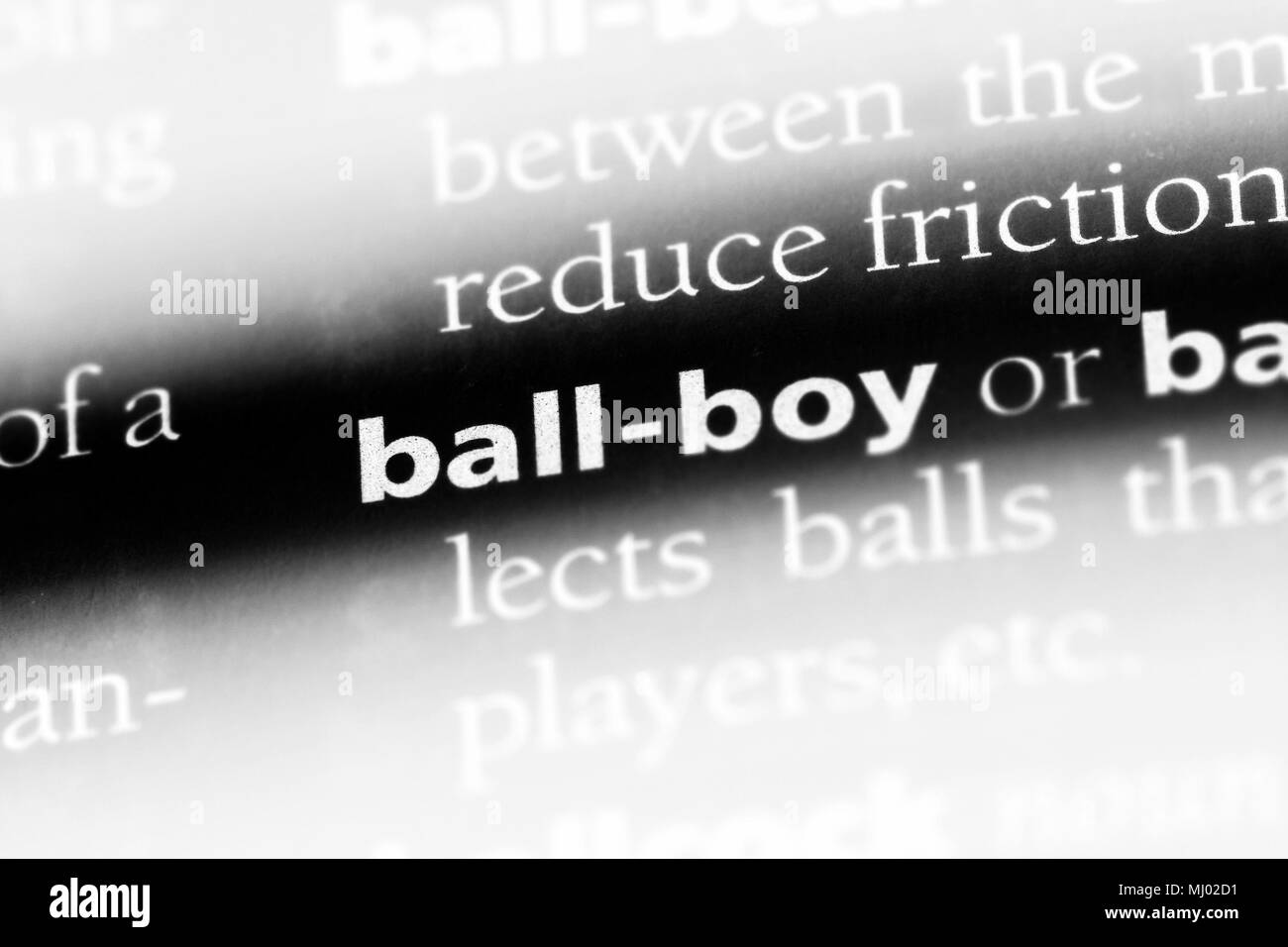ballboy word in a dictionary. ballboy concept Stock Photo Alamy