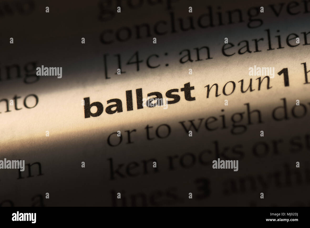ballast word in a dictionary. ballast concept Stock Photo Alamy