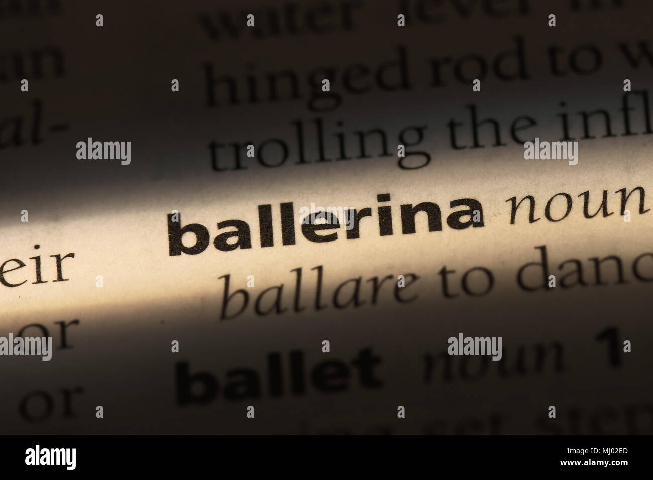ballerina word in a dictionary. ballerina concept Stock Photo - Alamy