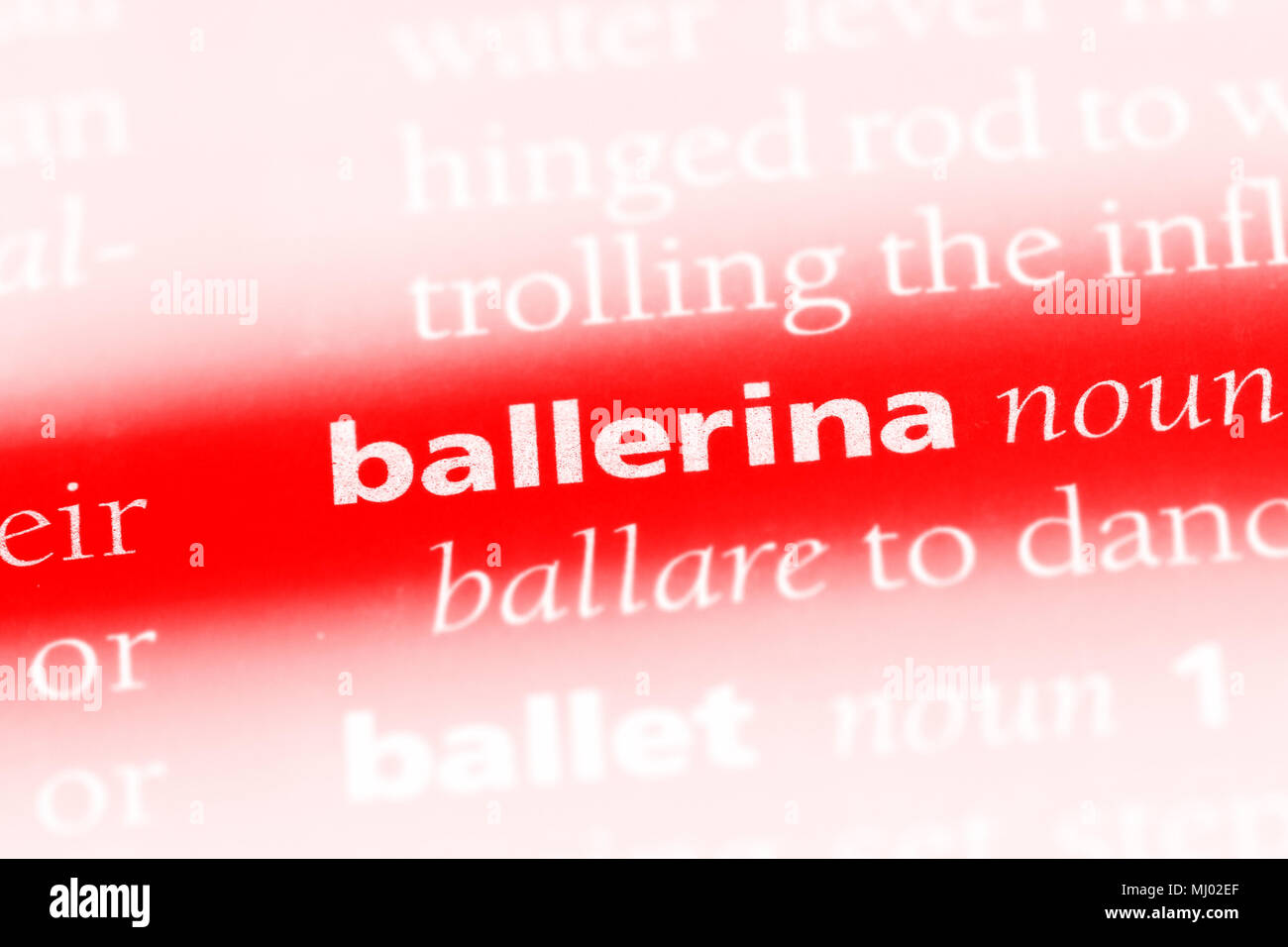 ballerina word in a dictionary. ballerina concept Stock Photo - Alamy