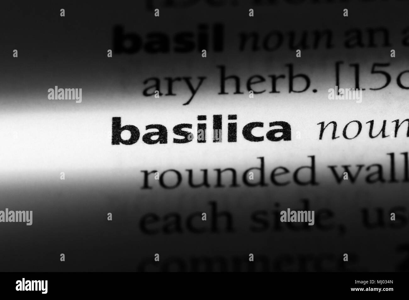 basilica word in a dictionary. basilica concept Stock Photo Alamy