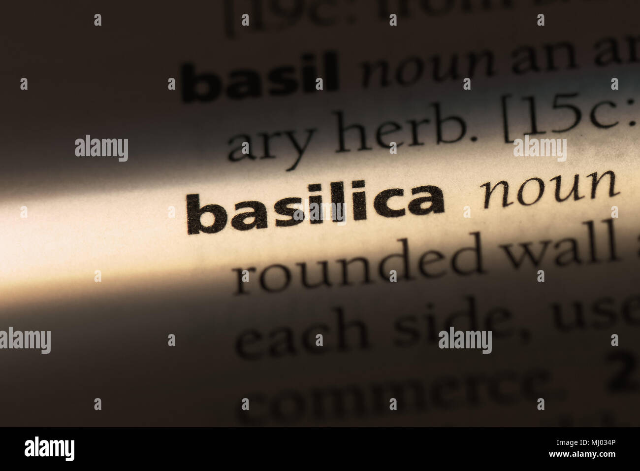 basilica word in a dictionary. basilica concept Stock Photo Alamy