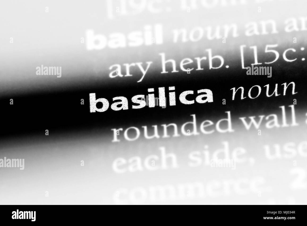 basilica word in a dictionary. basilica concept Stock Photo Alamy