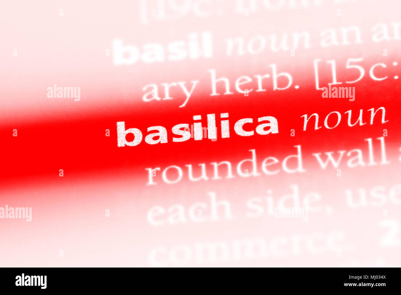 basilica word in a dictionary. basilica concept Stock Photo Alamy