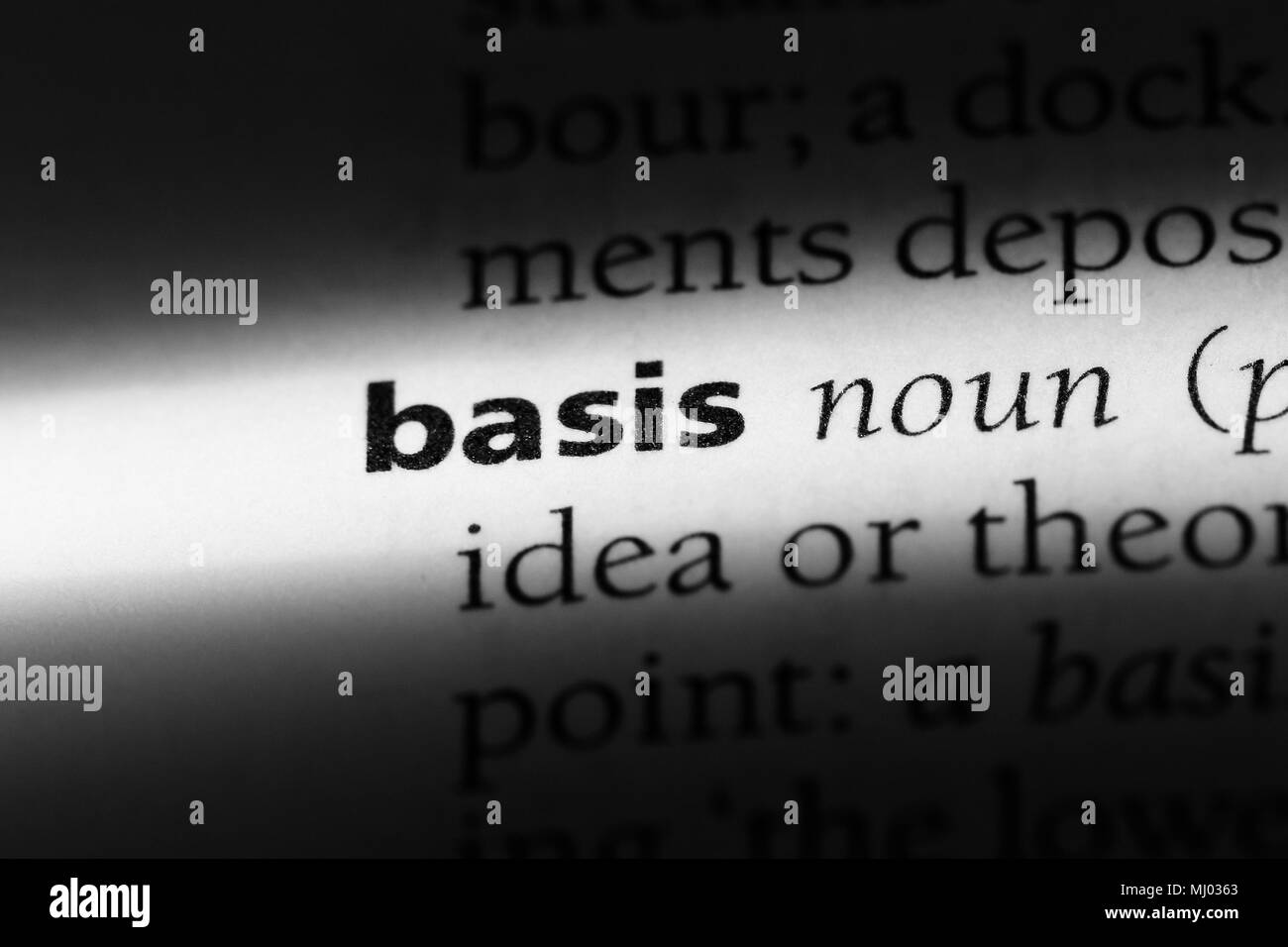 basis word in a dictionary. basis concept Stock Photo Alamy