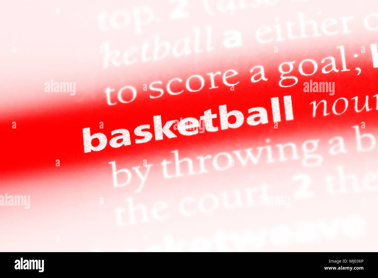 basketball word in a dictionary. basketball concept Stock Photo Alamy