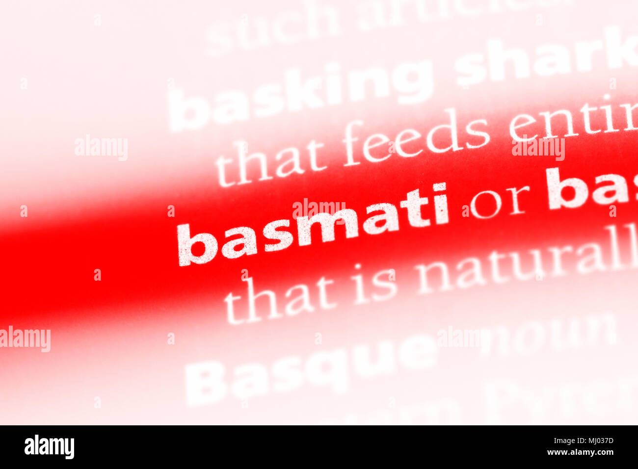basmati word in a dictionary. basmati concept Stock Photo Alamy