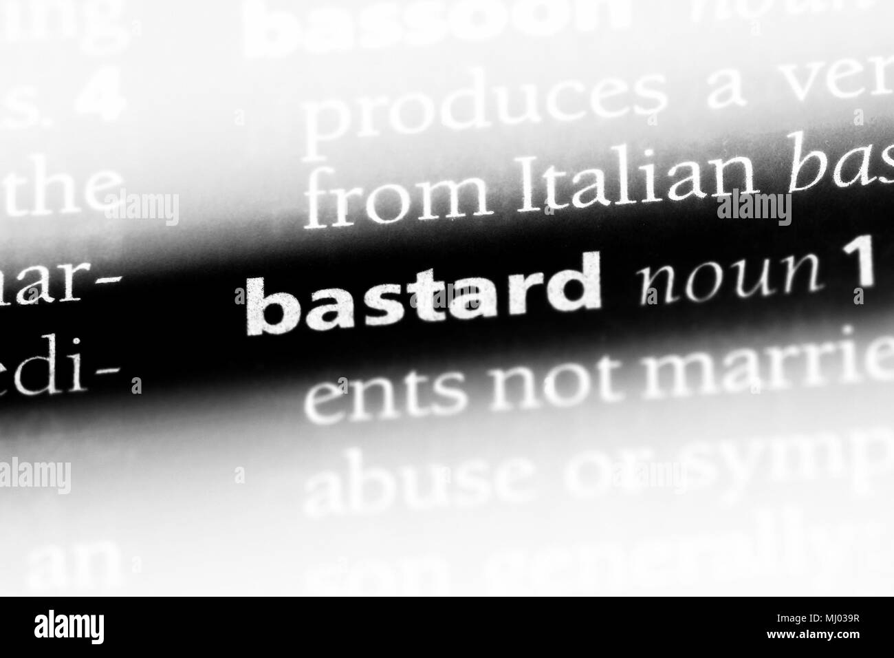 bastard word in a dictionary. bastard concept Stock Photo Alamy