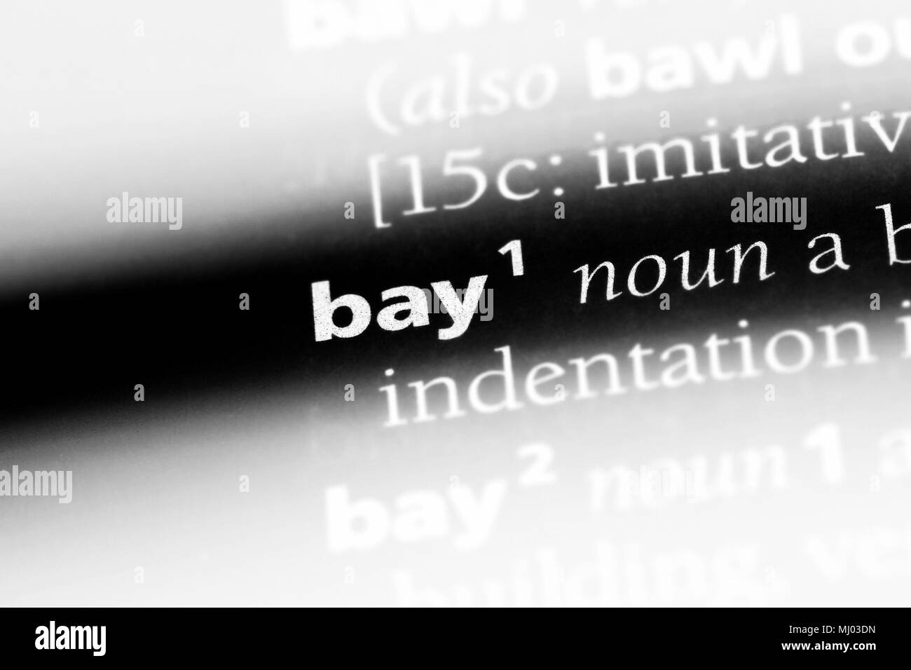 bay word in a dictionary. bay concept Stock Photo Alamy