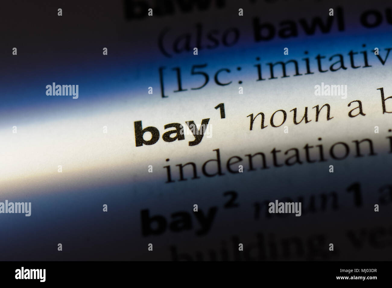 bay word in a dictionary. bay concept Stock Photo Alamy
