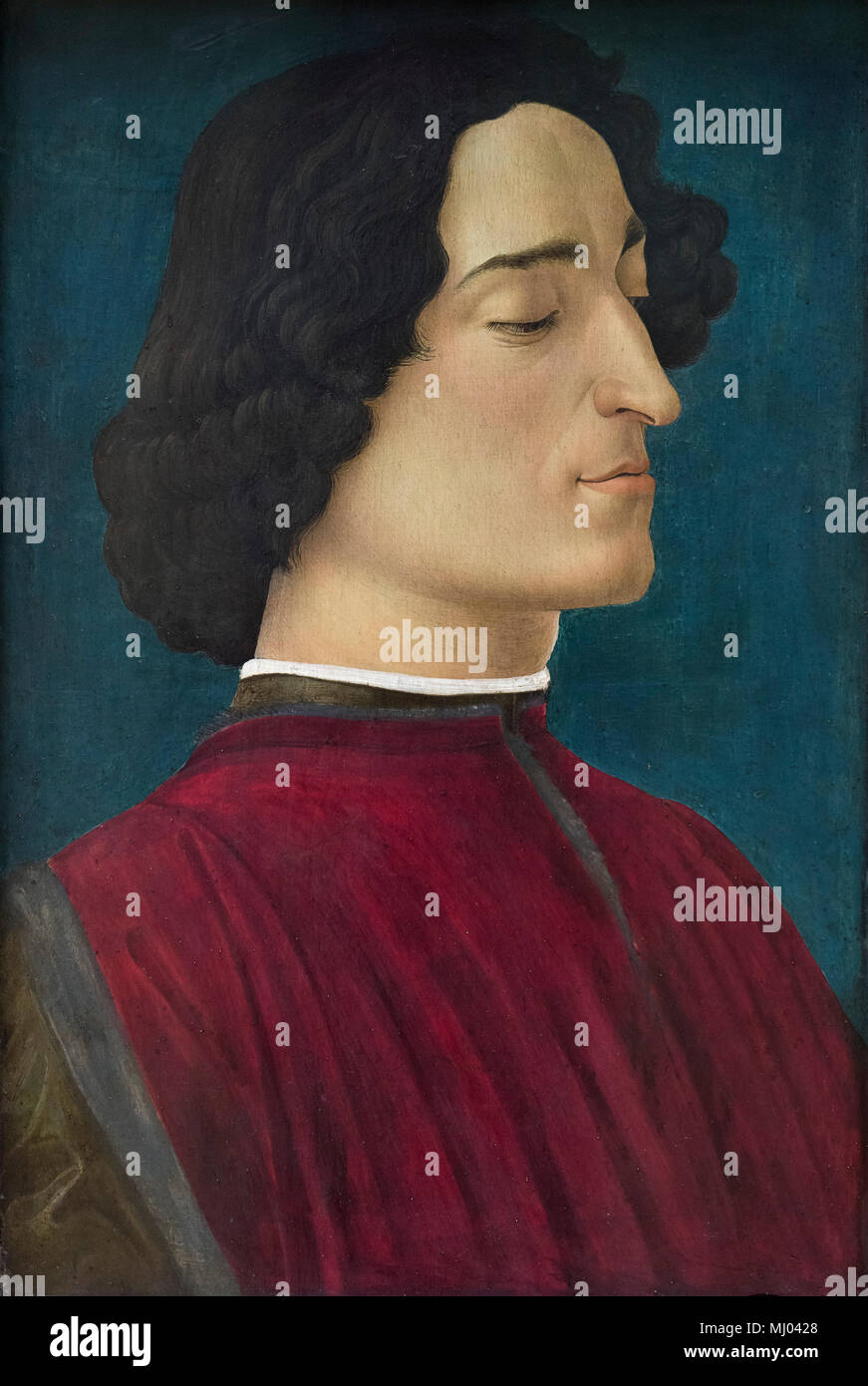 Sandro Botticelli (1445-1510), Portrait of Giuliano de' Medici, (1453-1478), ca. 1478. Stock Photo
