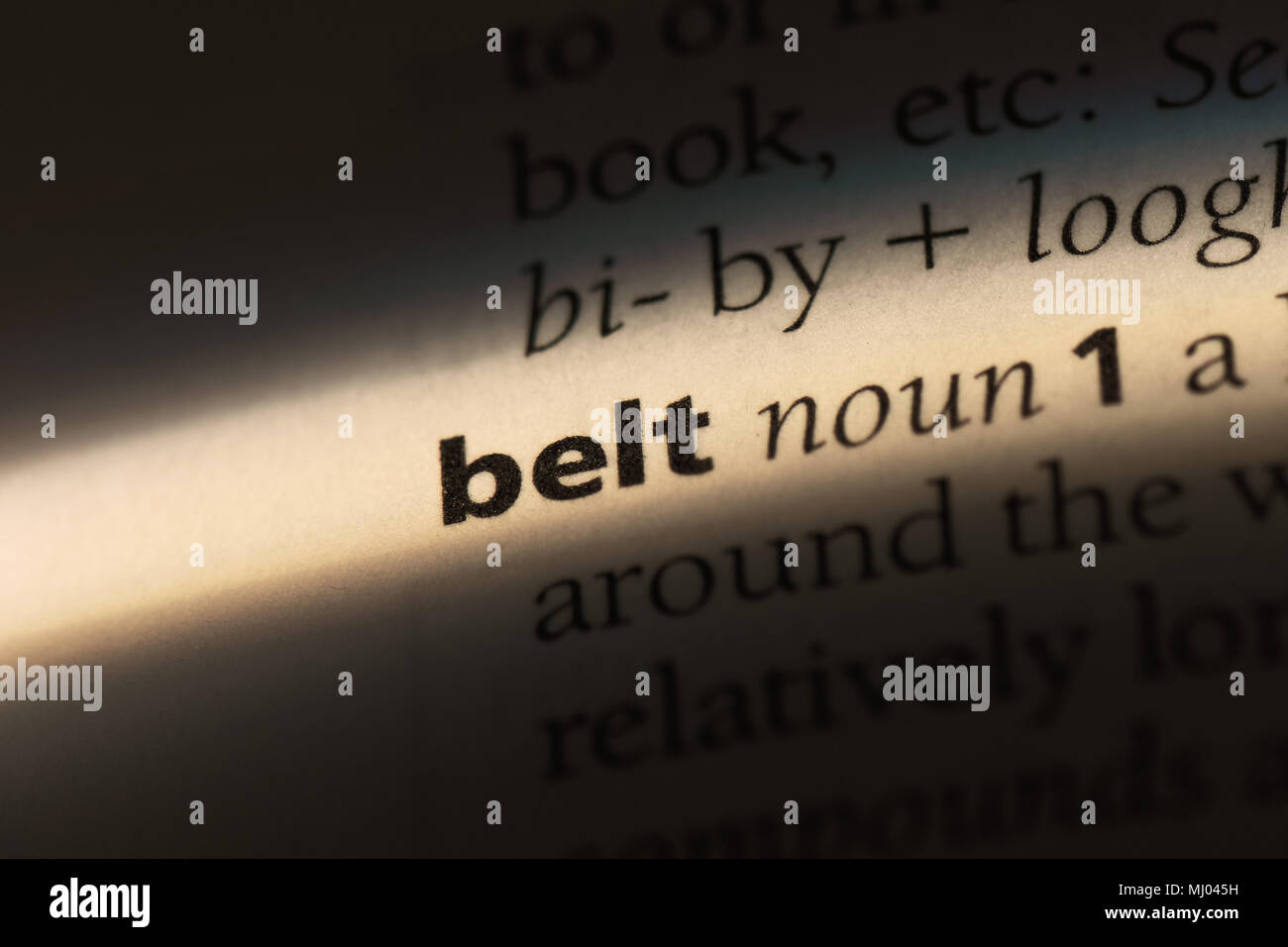 belt word in a dictionary. belt concept Stock Photo Alamy