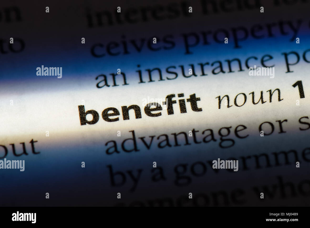 benefit word in a dictionary. benefit concept Stock Photo Alamy