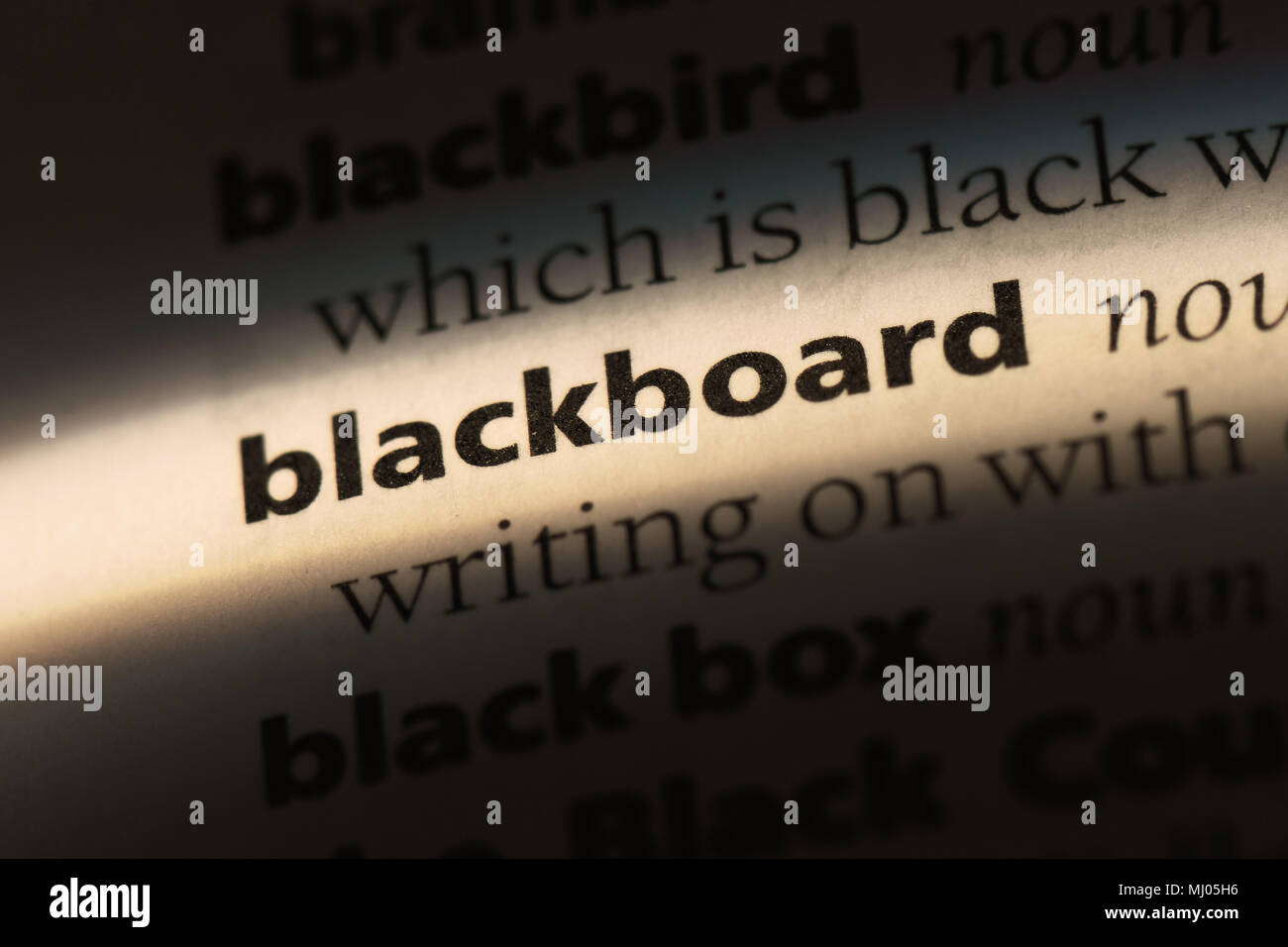 blackboard word in a dictionary. blackboard concept Stock Photo Alamy