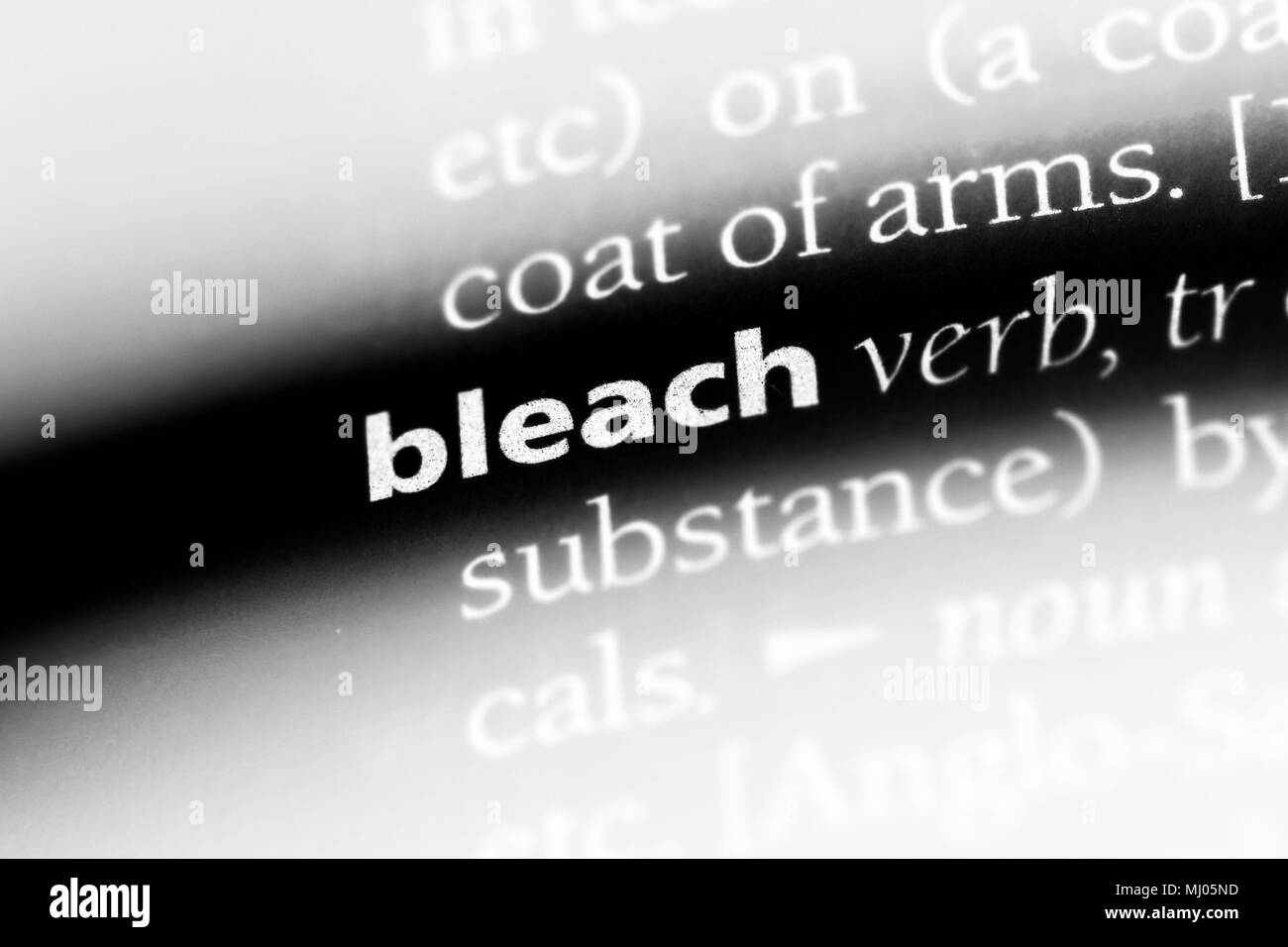 bleach word in a dictionary. bleach concept Stock Photo Alamy