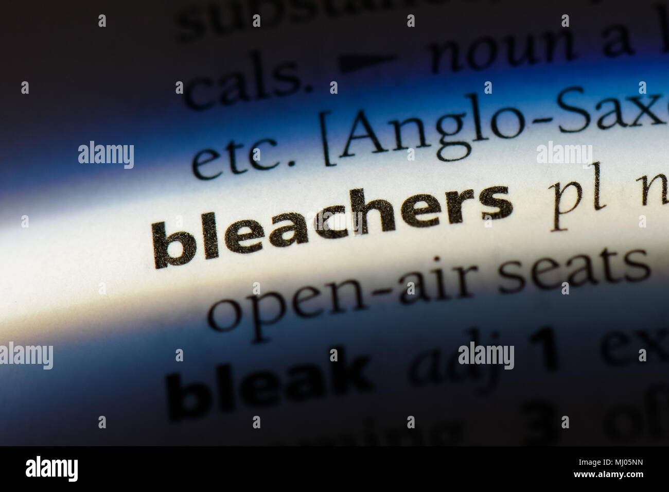 bleachers word in a dictionary. bleachers concept Stock Photo Alamy