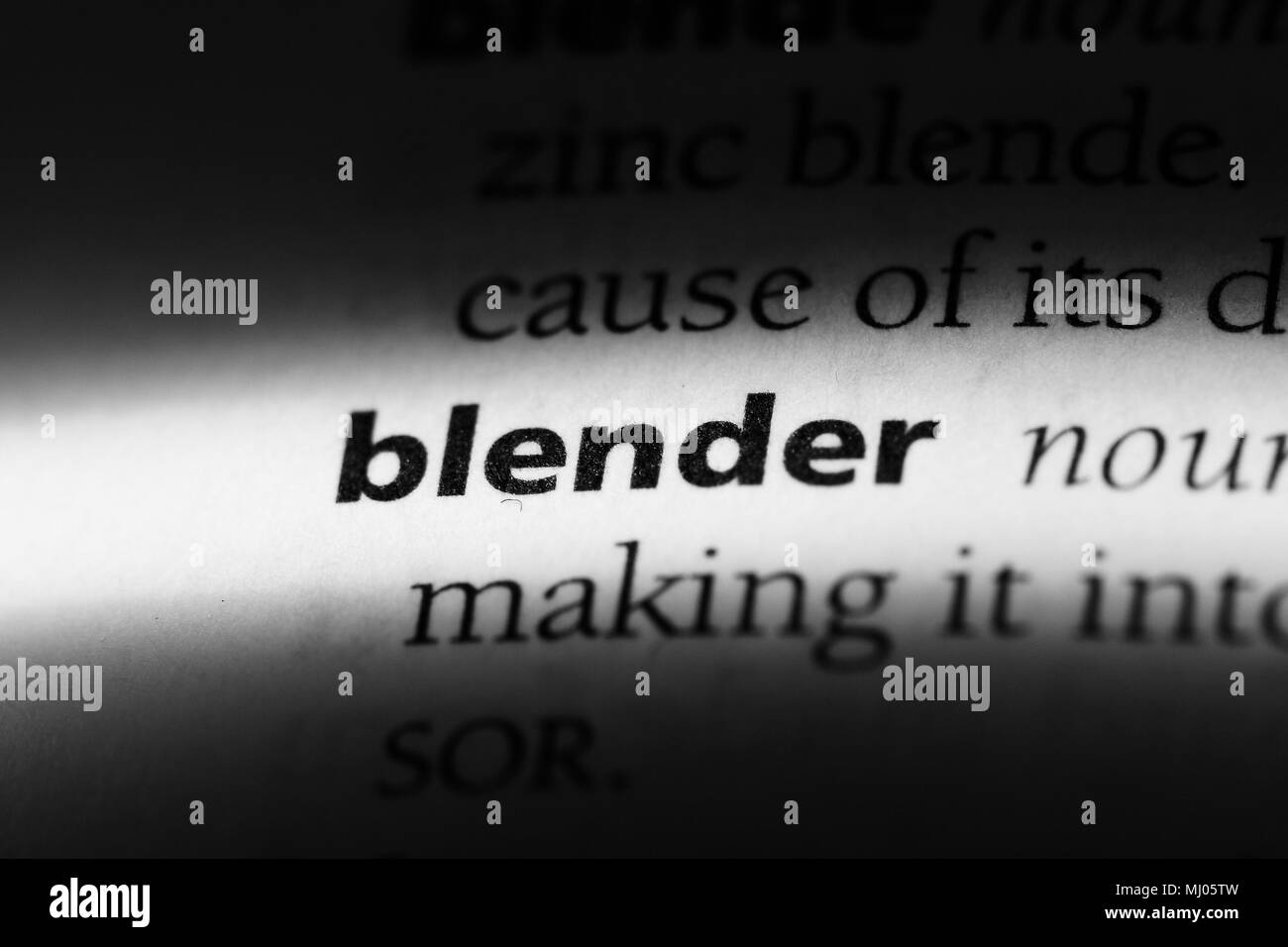 blender word in a dictionary. blender concept Stock Photo Alamy