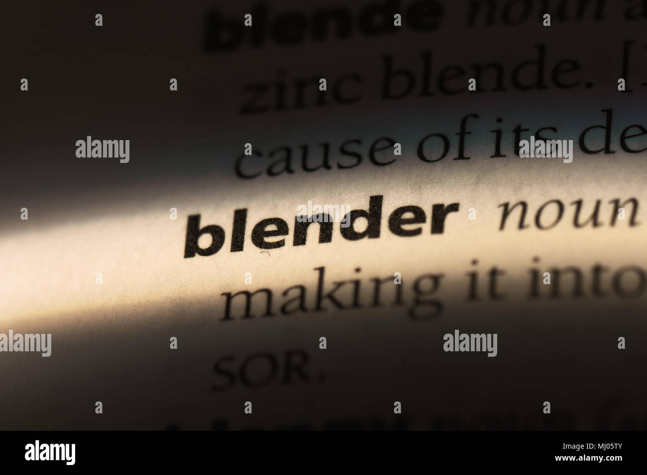 blender word in a dictionary. blender concept Stock Photo Alamy