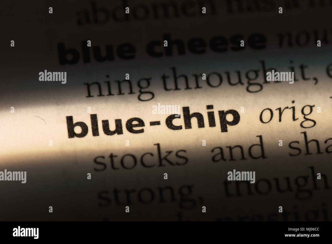 bluechip word in a dictionary. bluechip concept Stock Photo Alamy