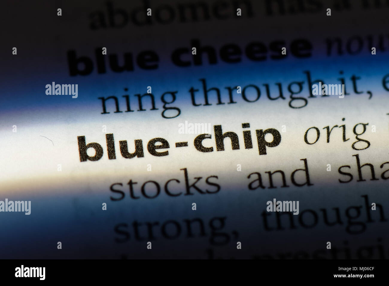 bluechip word in a dictionary. bluechip concept Stock Photo Alamy