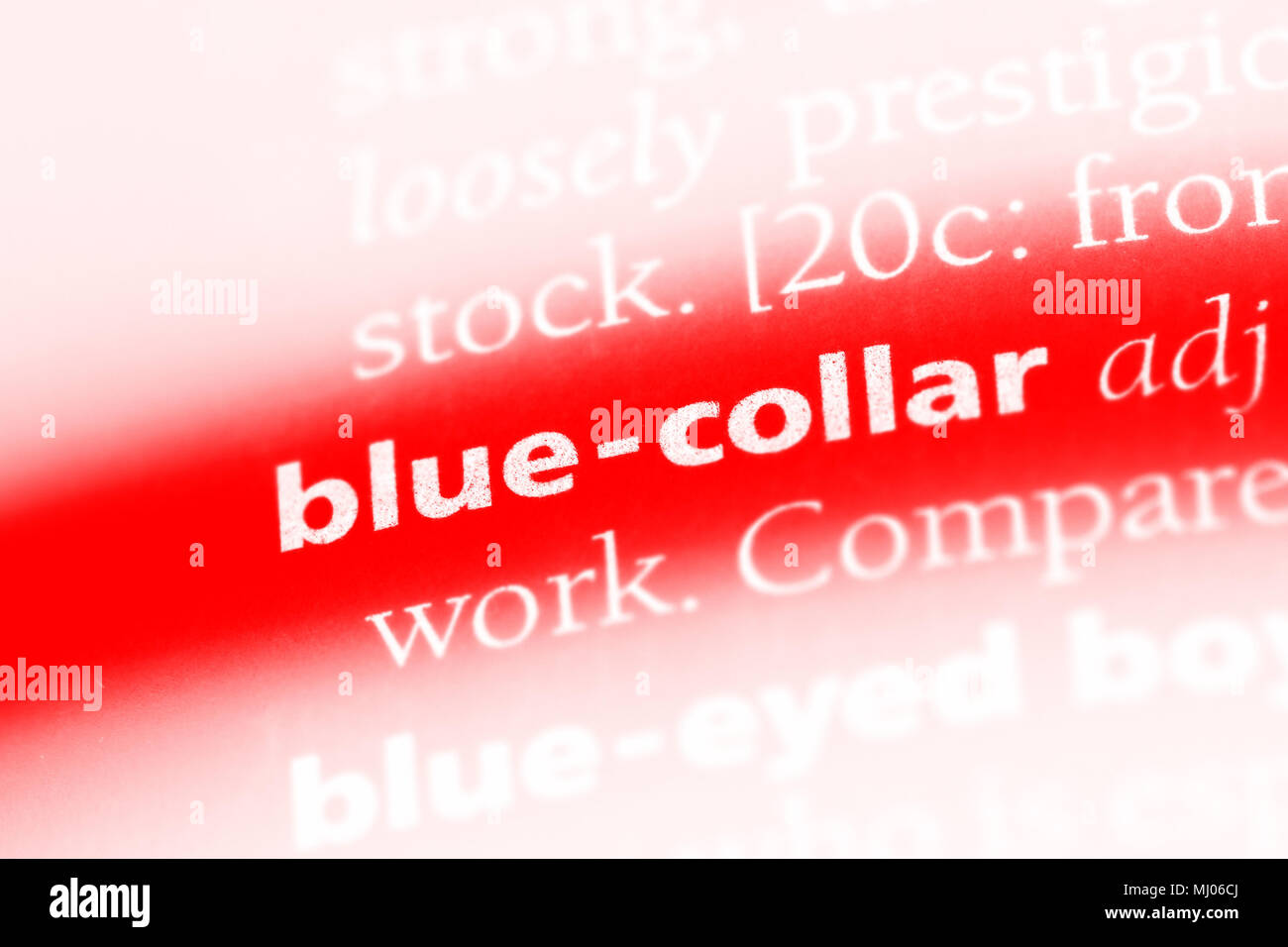 bluecollar word in a dictionary. bluecollar concept Stock Photo Alamy