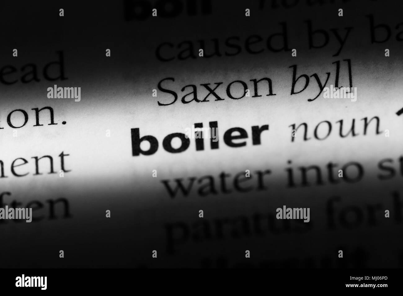 boiler word in a dictionary. boiler concept Stock Photo Alamy