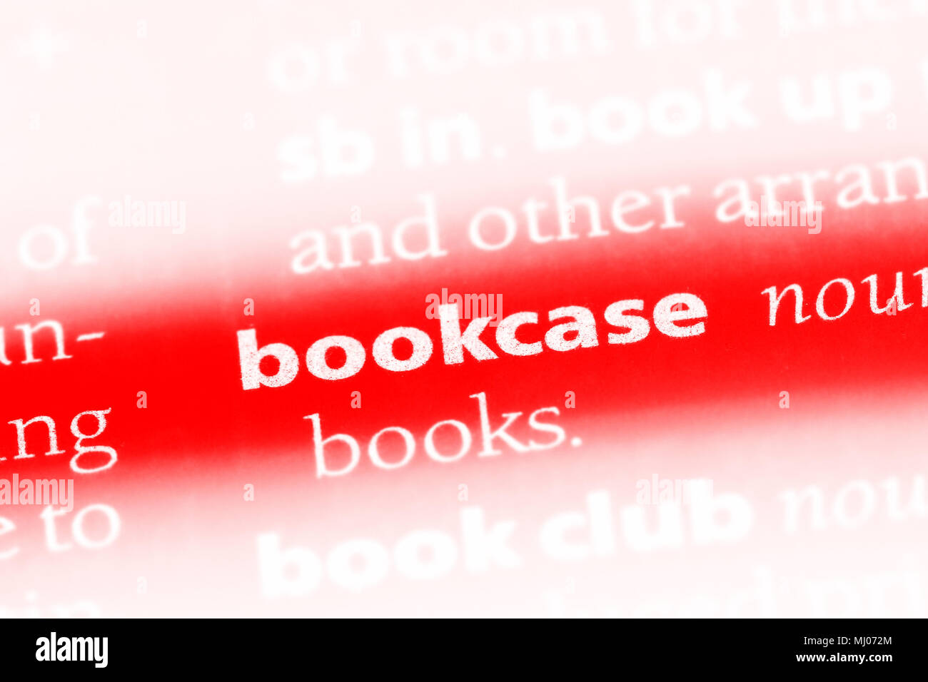 bookcase word in a dictionary. bookcase concept Stock Photo Alamy