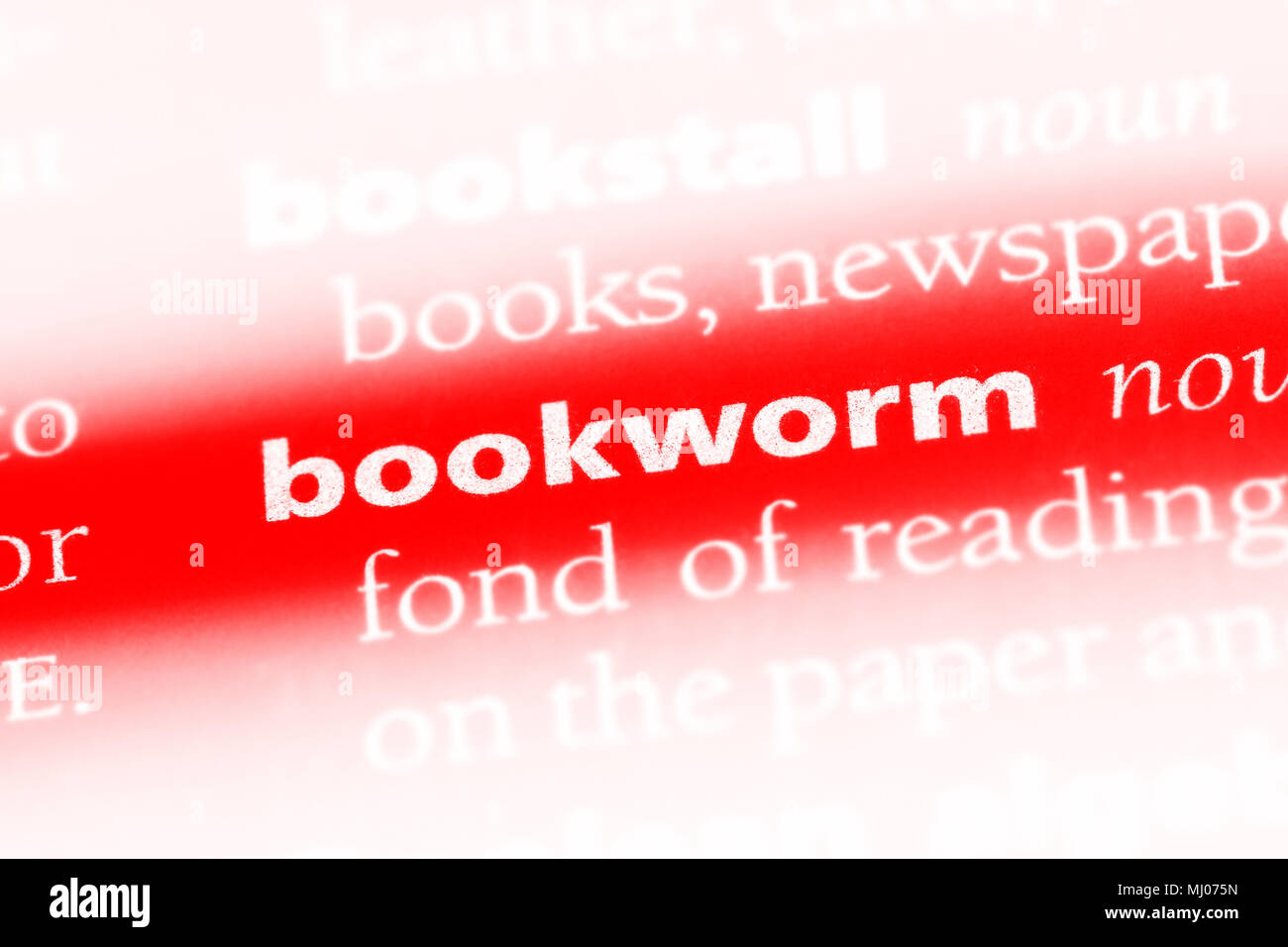 bookworm word in a dictionary. bookworm concept Stock Photo Alamy