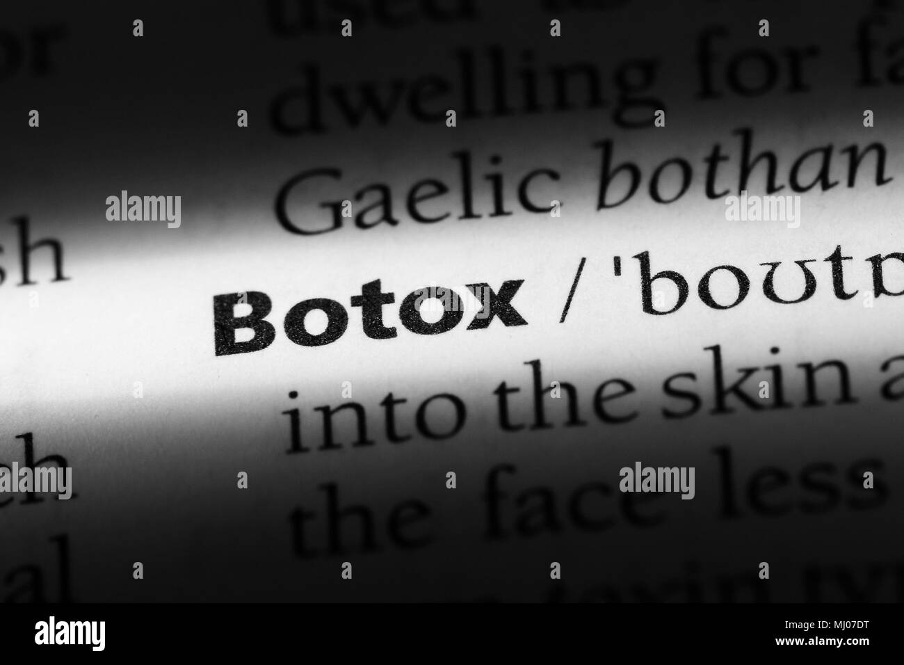 botox word in a dictionary. botox concept. Stock Photo