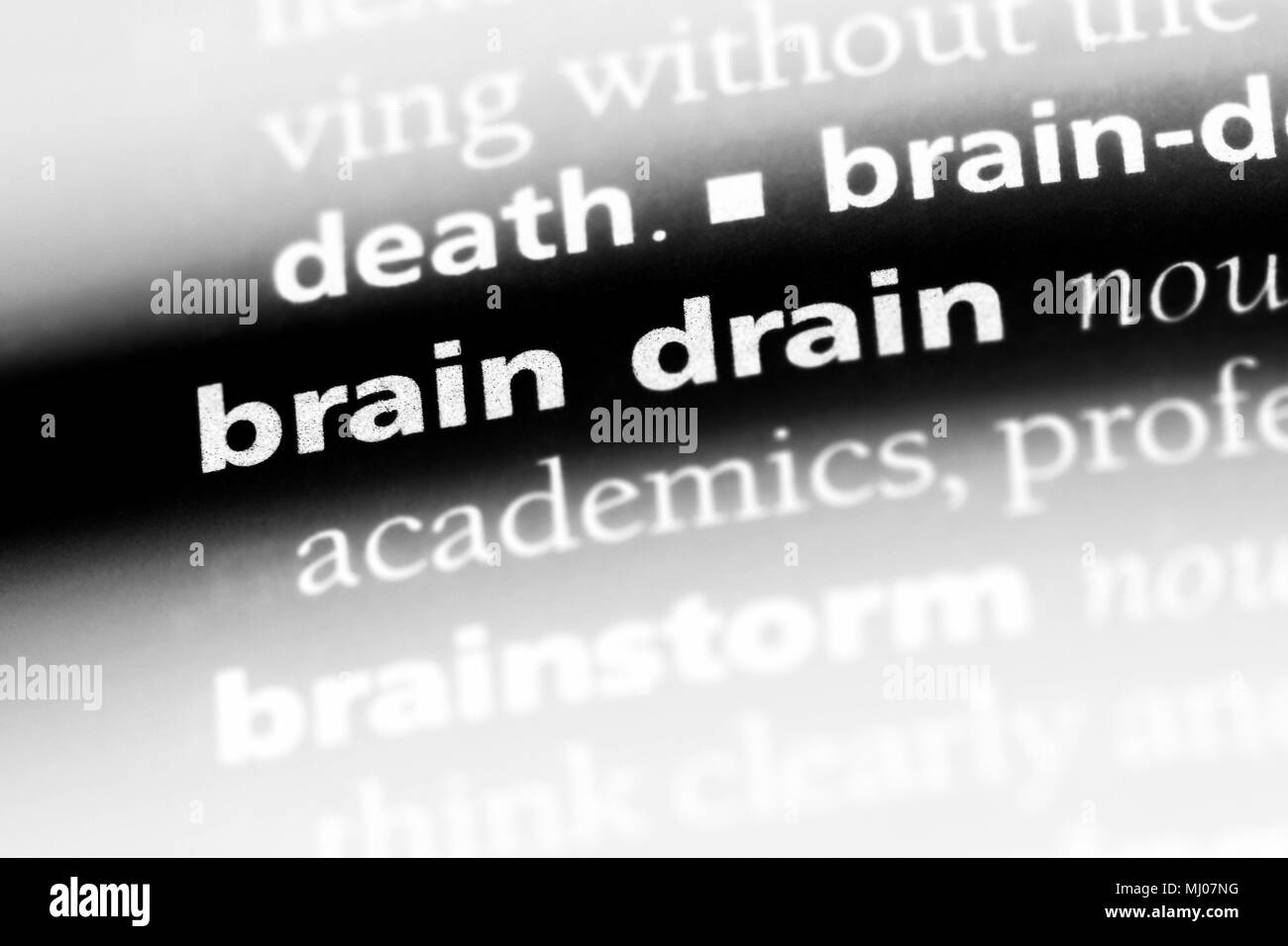 Brain drain Black and White Stock Photos & Images Alamy