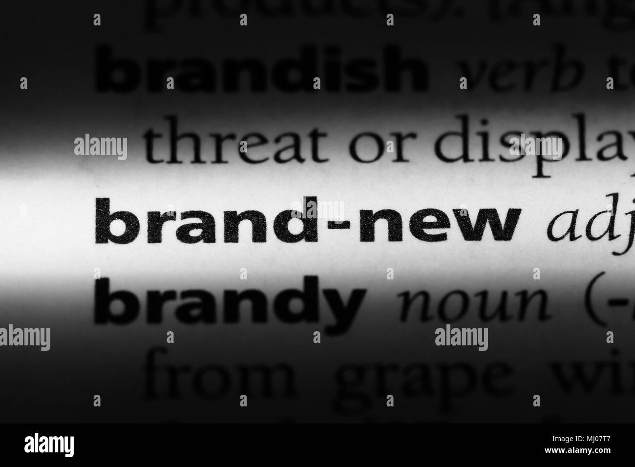 brandnew word in a dictionary. brandnew concept Stock Photo Alamy