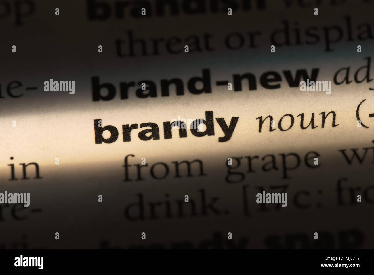 brandy word in a dictionary. brandy concept Stock Photo Alamy