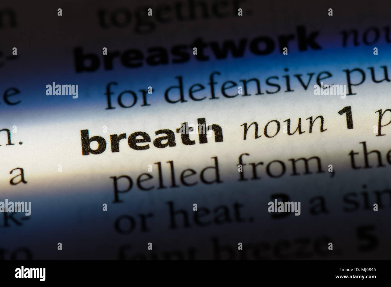 breath word in a dictionary. breath concept Stock Photo Alamy