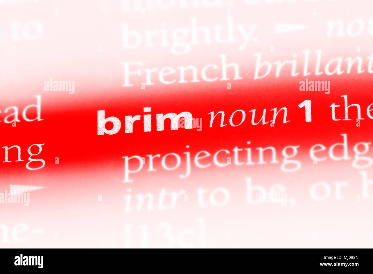 brim word in a dictionary. brim concept Stock Photo Alamy