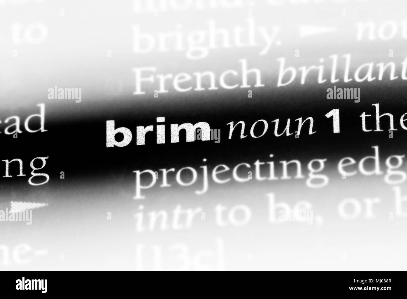 brim word in a dictionary. brim concept Stock Photo Alamy