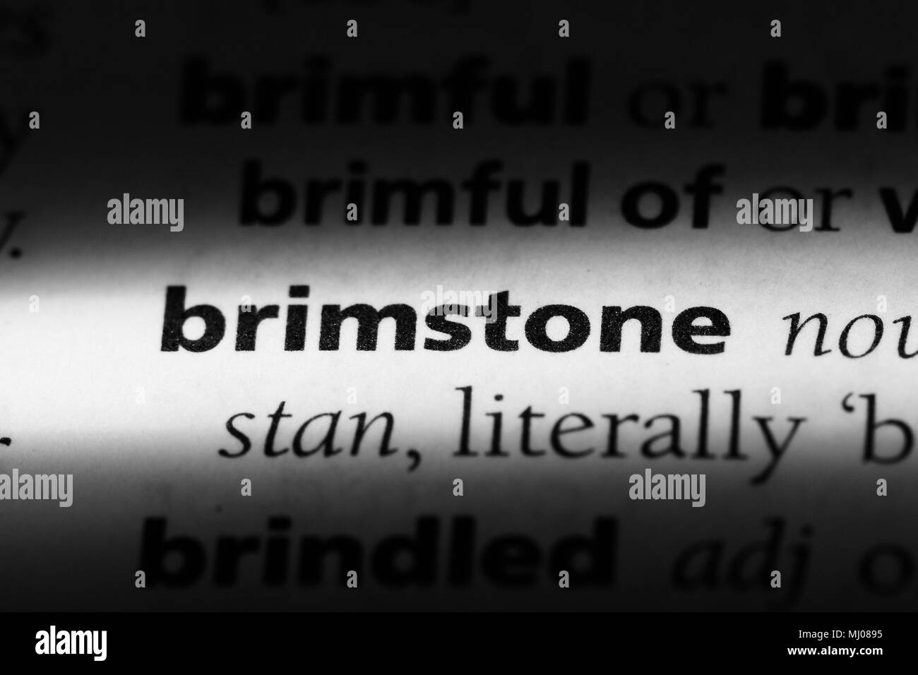 brimstone word in a dictionary. brimstone concept Stock Photo Alamy