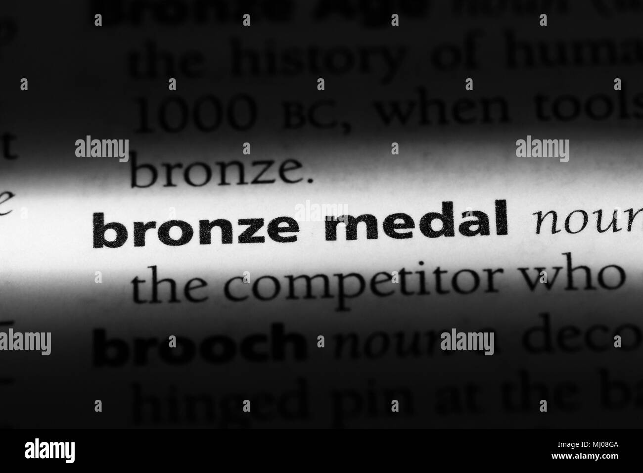 bronze medal word in a dictionary. bronze medal concept Stock Photo Alamy