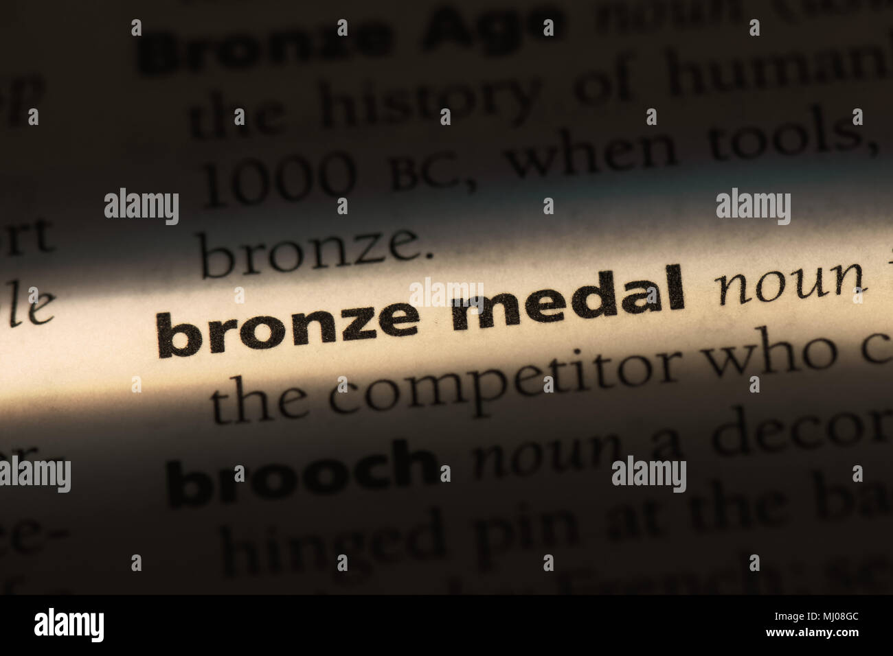 bronze medal word in a dictionary. bronze medal concept Stock Photo Alamy
