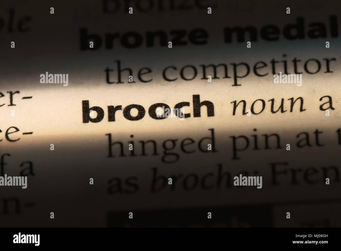 brooch word in a dictionary. brooch concept Stock Photo Alamy