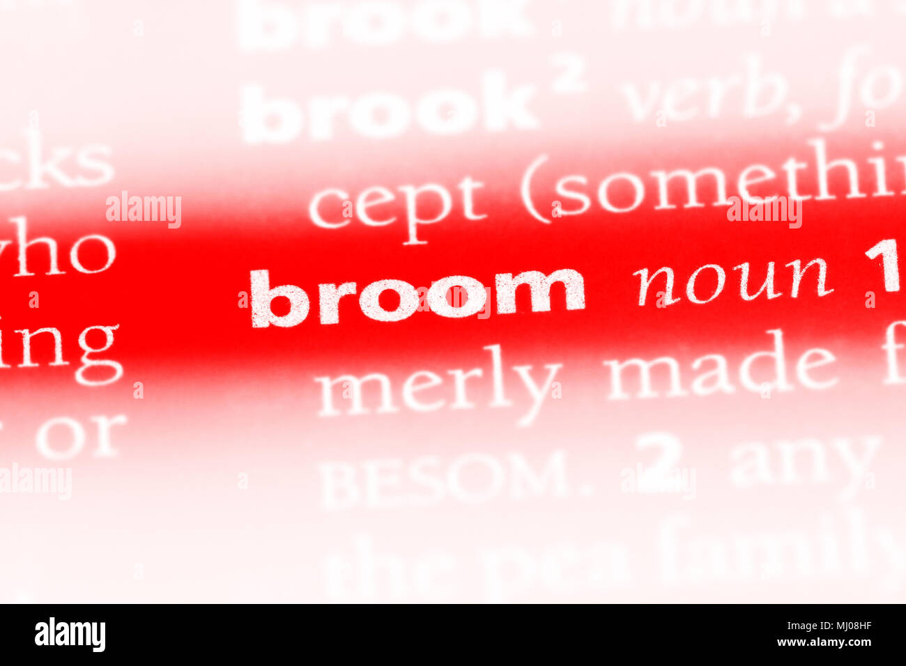 broom word in a dictionary. broom concept Stock Photo Alamy
