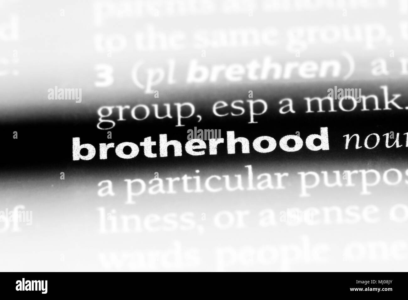 brotherhood word in a dictionary. brotherhood concept Stock Photo Alamy