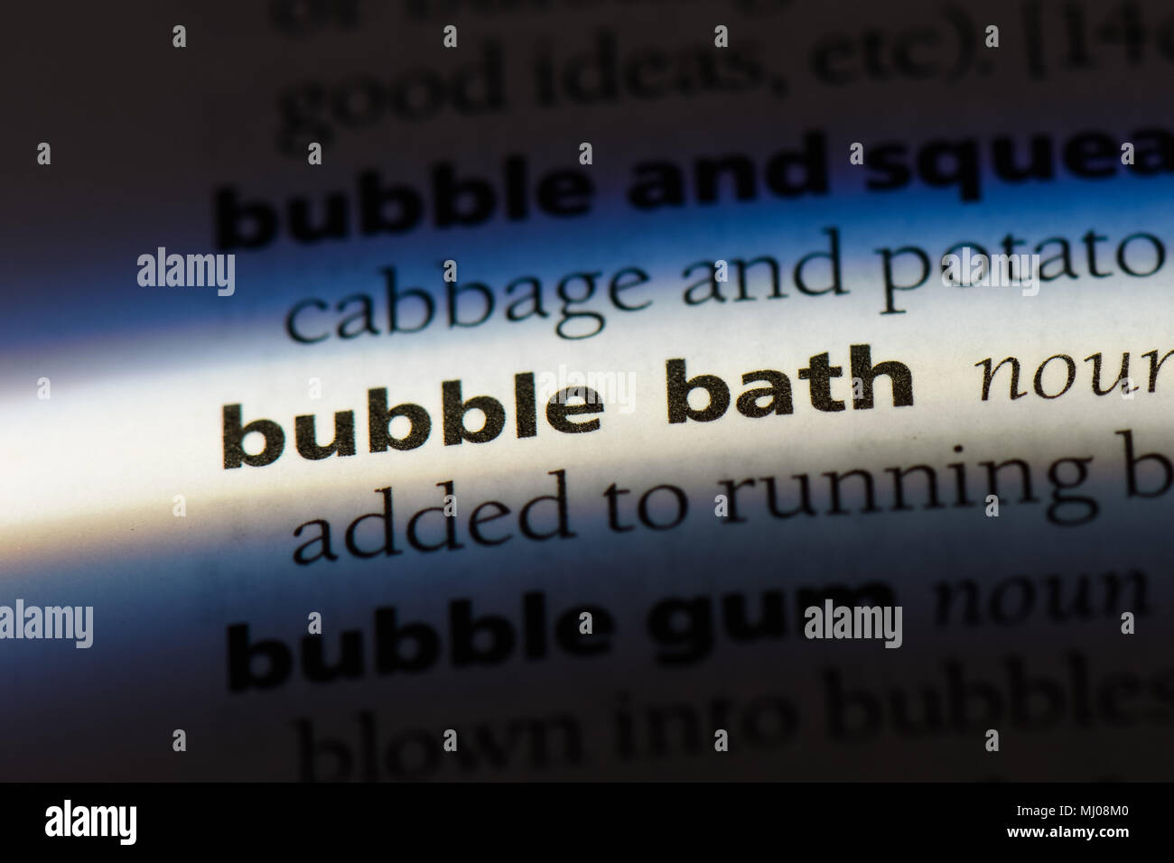 bubble bath word in a dictionary. bubble bath concept Stock Photo Alamy