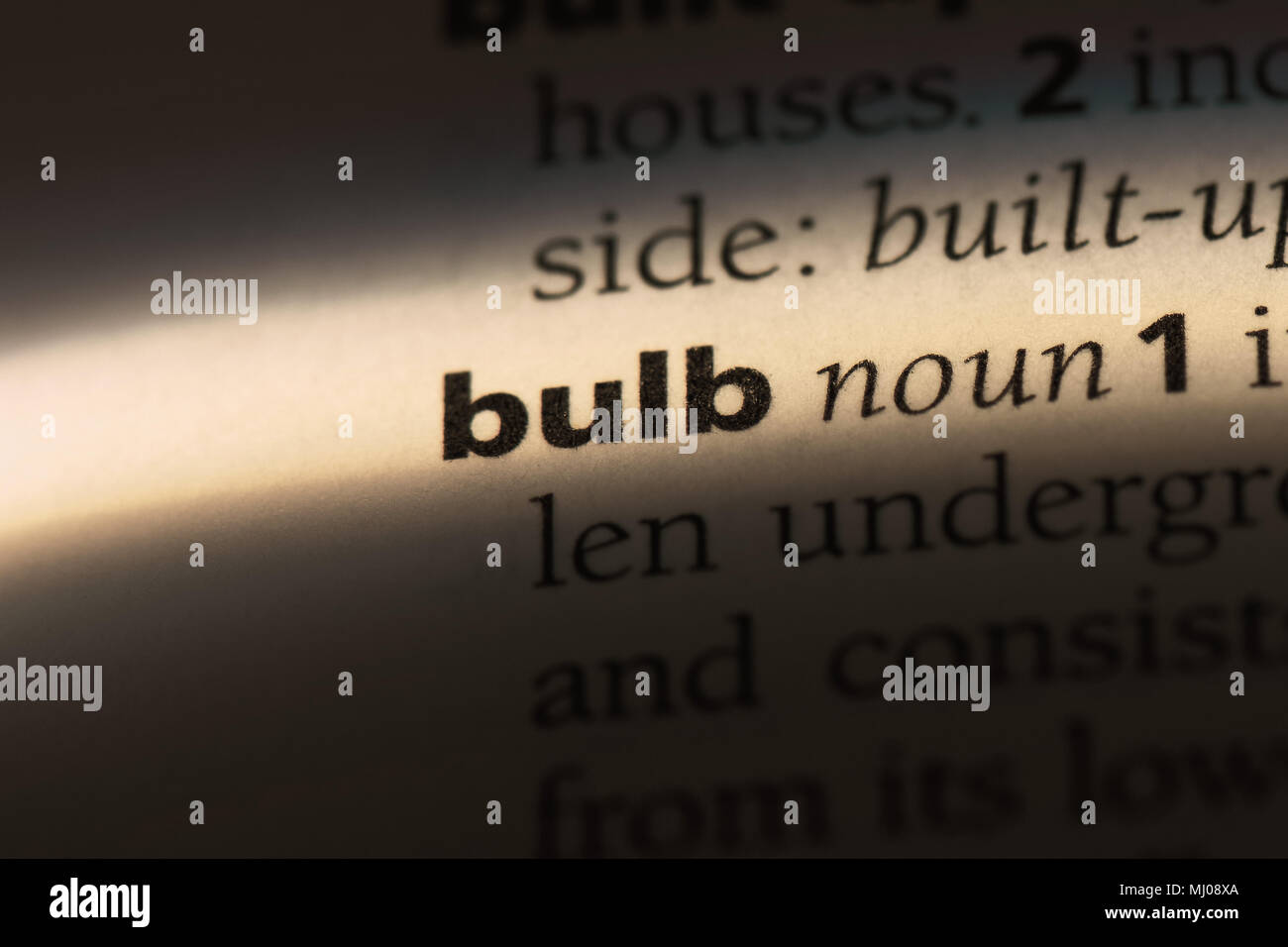bulb word in a dictionary. bulb concept Stock Photo Alamy