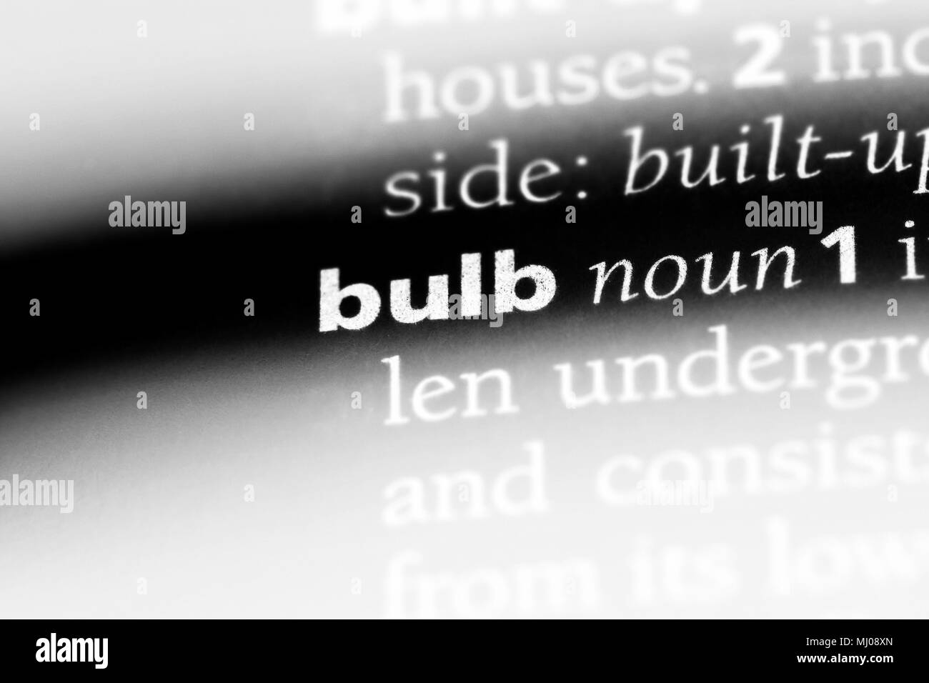 bulb word in a dictionary. bulb concept Stock Photo Alamy