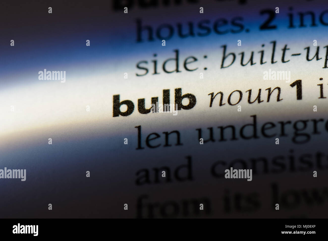 bulb word in a dictionary. bulb concept Stock Photo Alamy