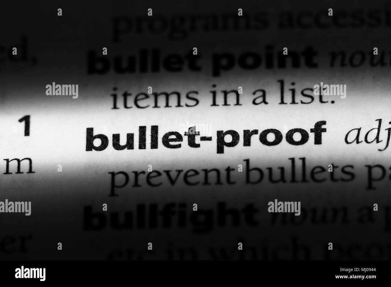 Bullet proof Black and White Stock Photos & Images Alamy