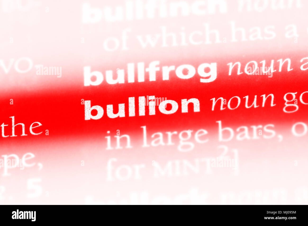 bullion word in a dictionary. bullion concept Stock Photo Alamy