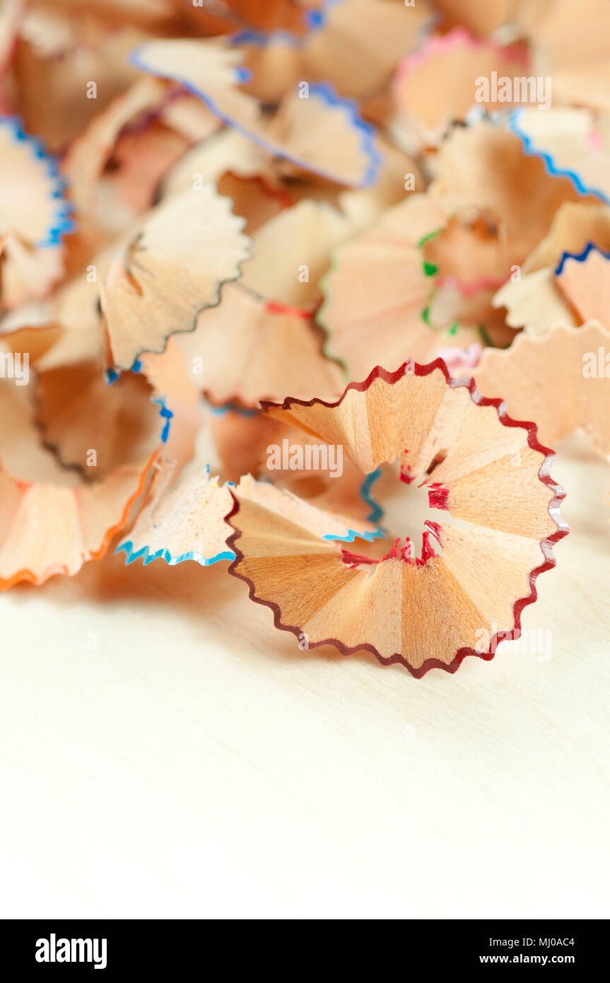 Colorful Pencil Shavings Stock Photo Alamy