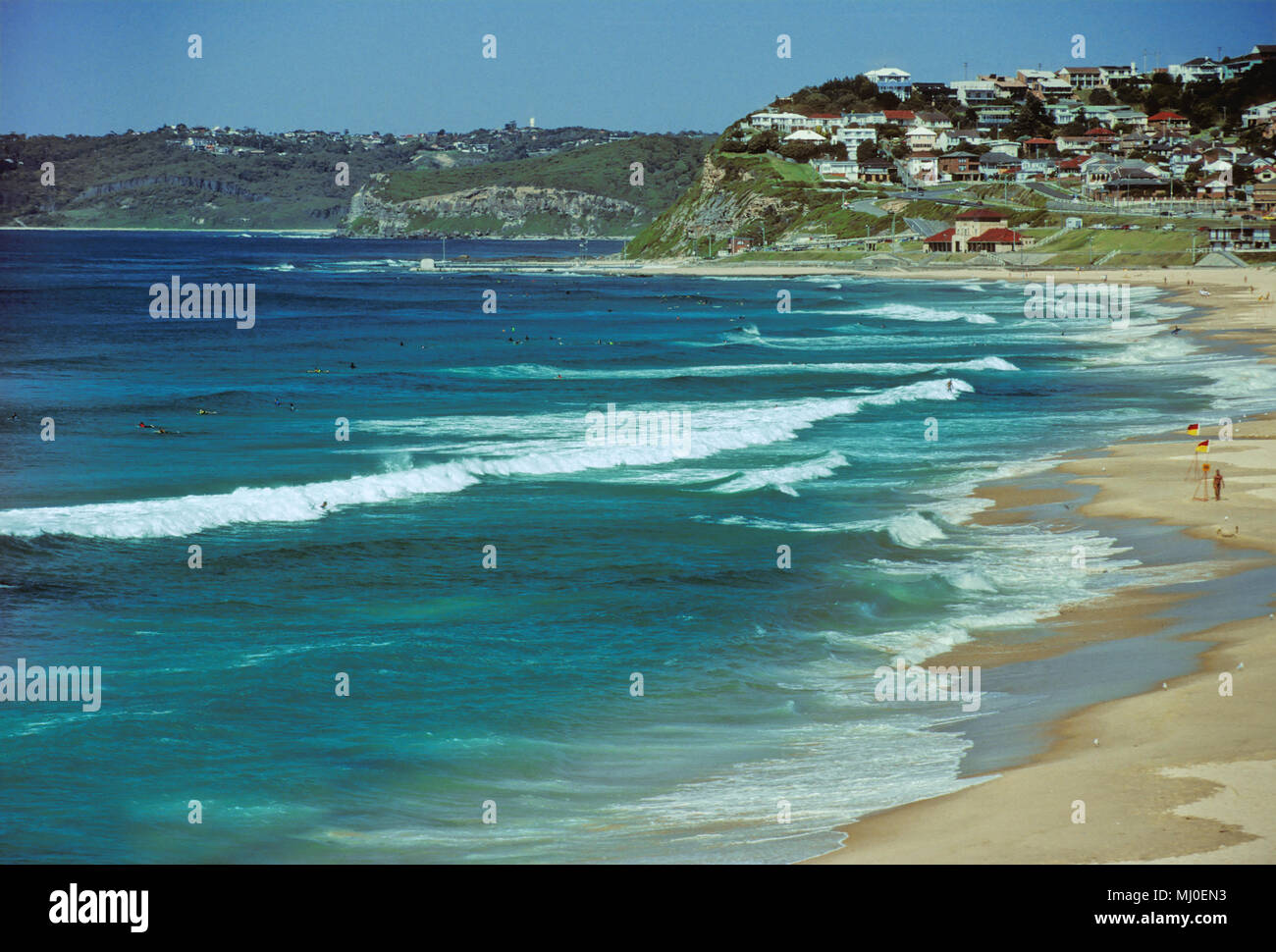 Bar, Dixon and Merewether surfing beaches: Newcastle, Central Coast, NSW, Australia Stock Photo