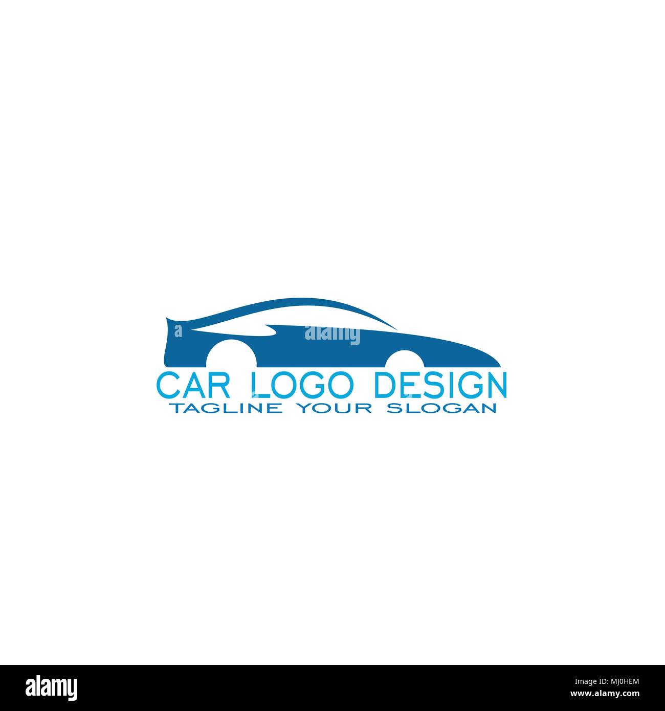 Car logo design, auto car logo, with blue color, vector icons Stock